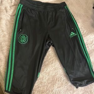 Gray Adidas mexico soccer pants